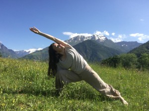 yoga in the mountains